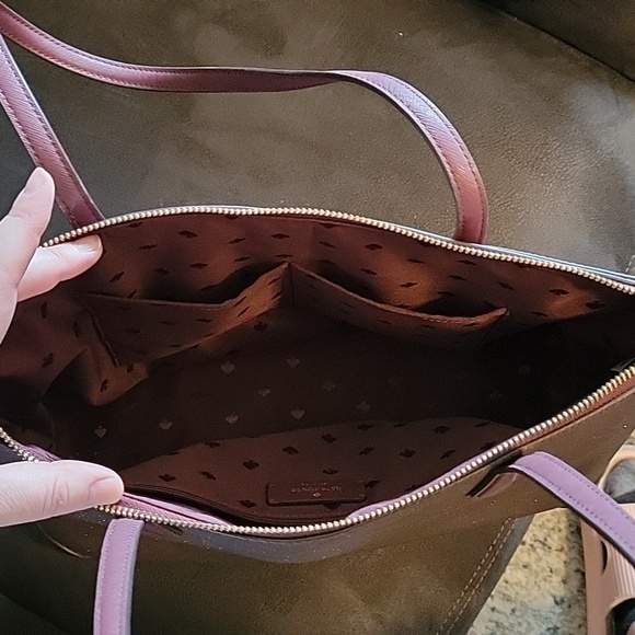 Kate Spade Burgundy Glitter Tote - Picture 5 of 5